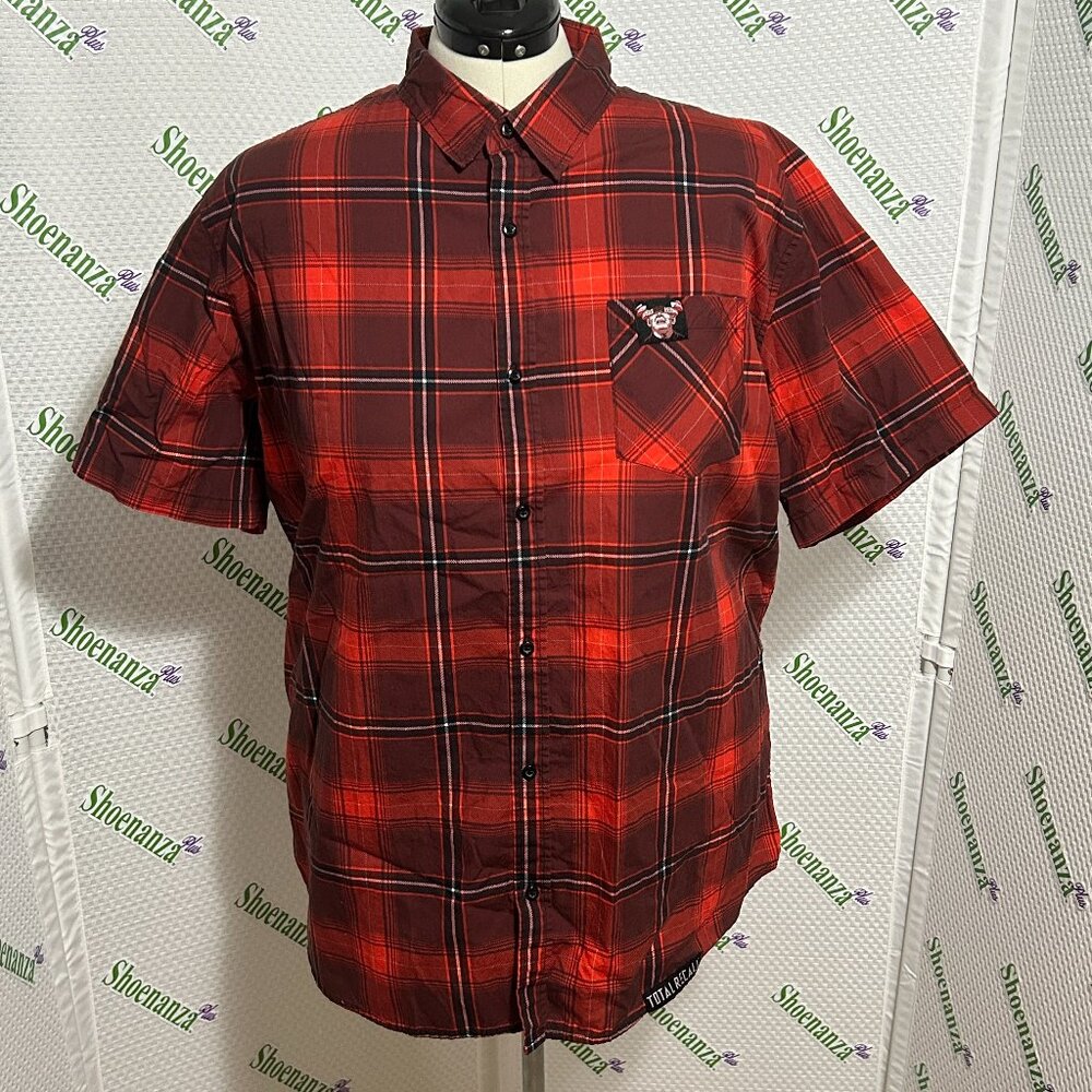 Middle Of Beyond Button Down Shirt Total Recall Arnold Schwarzenegger Mens XL